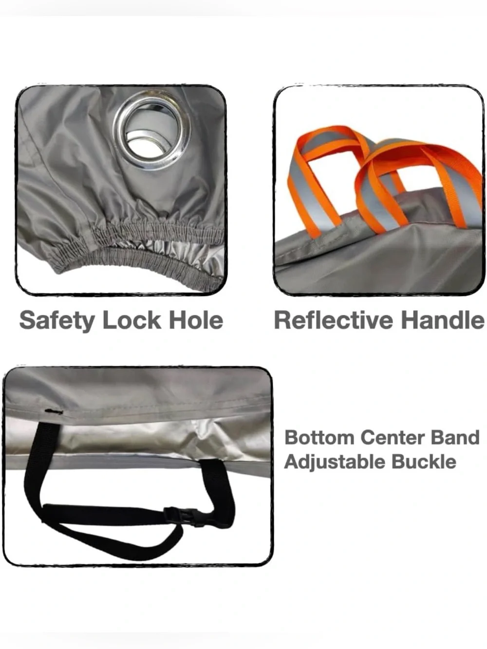 Grey Bike Cover - Heavy-Duty Waterproof Bicycle Storage Cover
